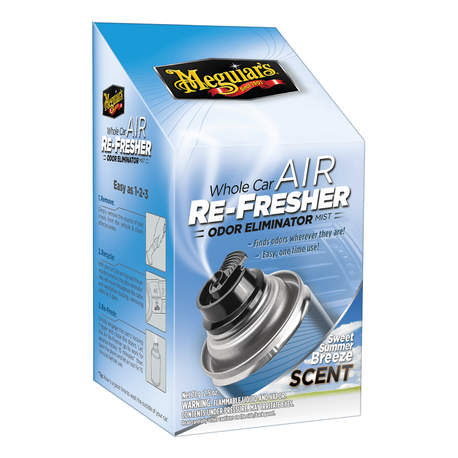 Meguiars Whole Car Air Re-Fresher Odor Eliminator Mist - Sweet Summer Breeze Scent